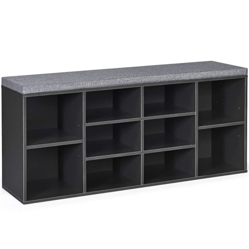 Giantex Shoe Storage Bench with Cushion, Entryway Shoe Rack Bench