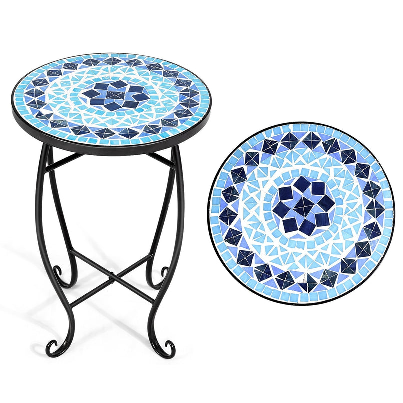 Outdoor Side Table, Mosaic Patio Table