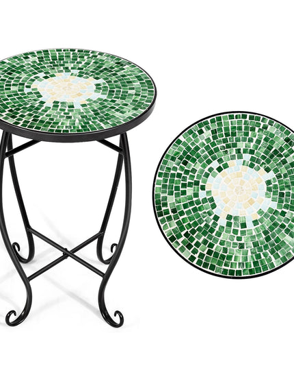 Outdoor Side Table, Mosaic Patio Table