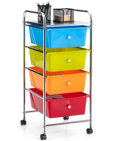 Giantex Rolling Cart with Drawers, Craft Organizer with Wheels