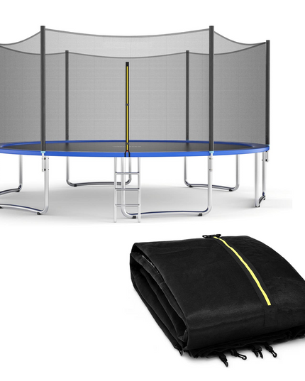 Giantex Trampoline Safety Net, 8 10 12 14 15 16Ft Weather-Resistant Replacement Enclosure Net for Round Frame