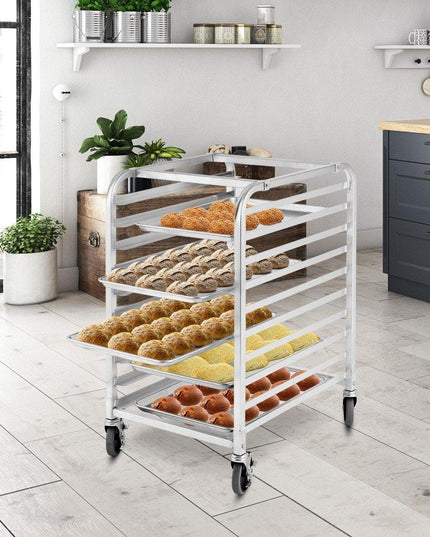10 Tier Aluminum Bakery Rack Home Commercial Kitchen Bun Pan - Giantexus