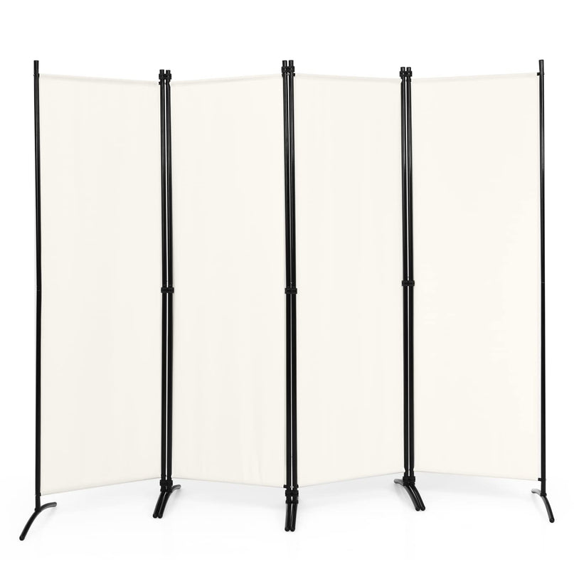Giantex 4 Panel Room Divider, 5.6Ft Folding Screen, Home Office Freestanding Tall Partition