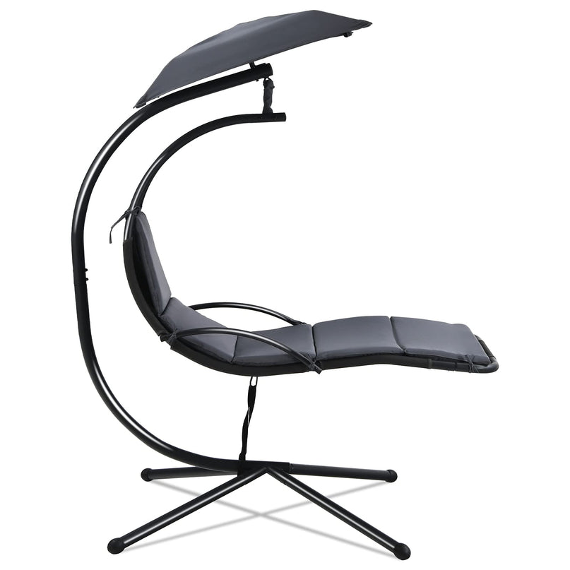 Giantex Hanging Arc Chaise Hammock for Patio Poolside Backyard Garden Porch