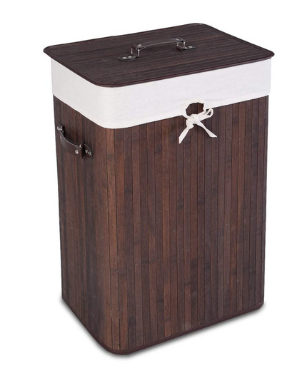Laundry Hamper Bamboo Laundry Basket, Clothes Hamper with Lid and Removable