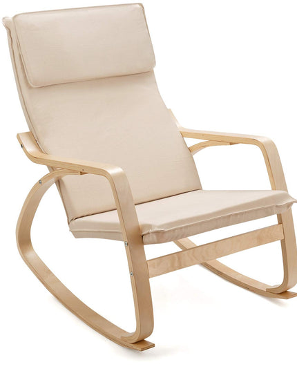 Giantex Stable Wooden Frame Relaxing Modern Leisure Armchair Suitable for Living Room, Bedroom, Balcony, Nursery Room