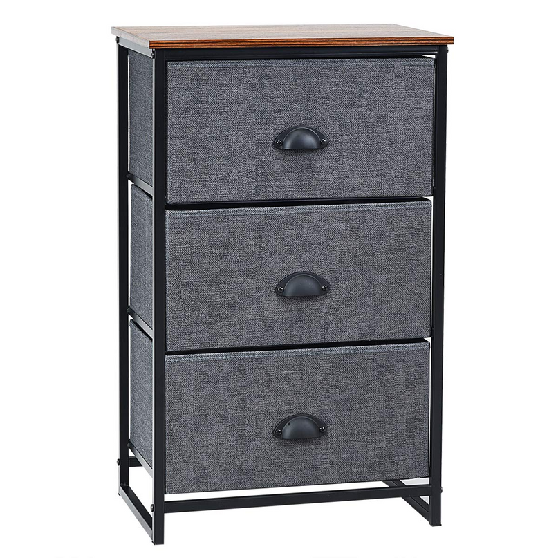 Giantex Dresser Storage Tower Nightstand W/Fabric Drawers