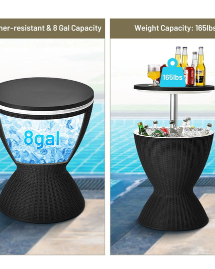 Giantex Cool Bar Table, 8 Gallon Beer and Wine Cooler