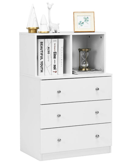 Dresser with 3 Drawers and 2 Cubbies Functional Organizer