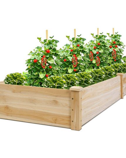 Raised Garden Bed Wood Planter Box, ( 97" x 25" x 10" )