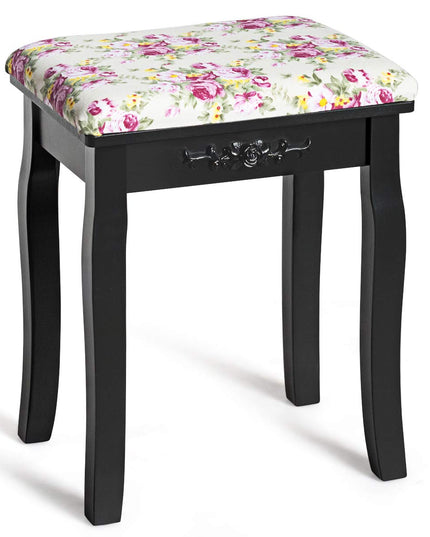 Vanity Stool Wood Dressing Padded Chair