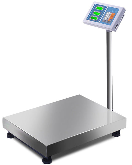 Giantex 660lbs Weight Computing Digital Scale Floor Platform Scale Postal Scale Accurate Shipping Mailing LB/KG Price Calculator, Silver - Giantexus