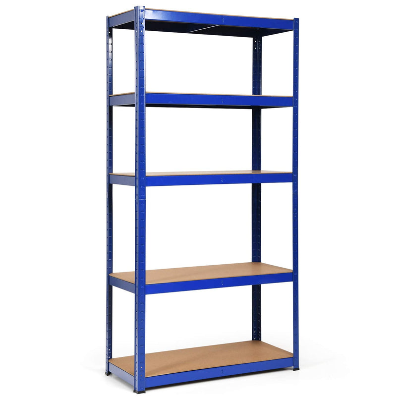 Giantex Shelving Rack Storage Shelf Steel Garage Utility Rack 5-Shelf Adjustable Shelves
