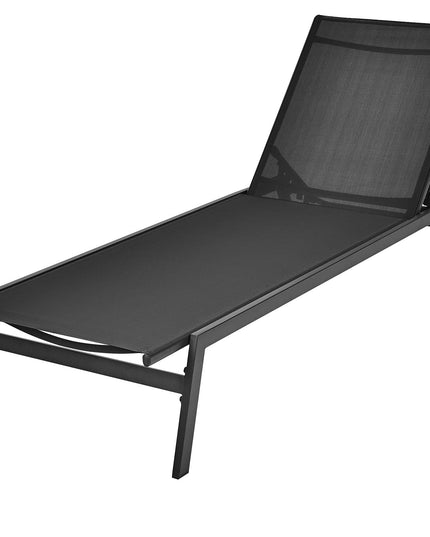 Giantex Chaise Lounge Chair Patio Chaise Lounger with 6-Postion Adjustable Backrest and Breathable Fabric