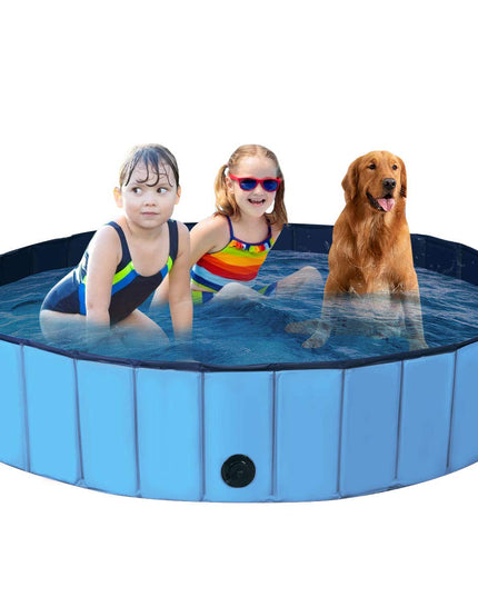 Giantex Foldable Pet Swimming Pool Dog Bath Pool with Anti-Slip Bottom