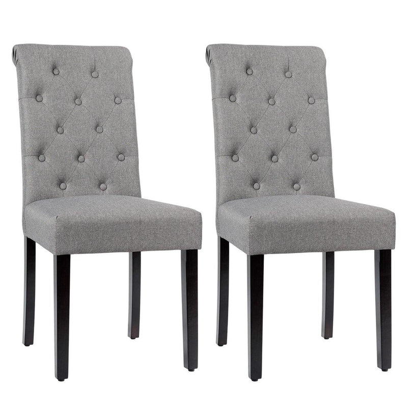 Upholstered Accent Dining Chairs Set of 2 - Giantexus