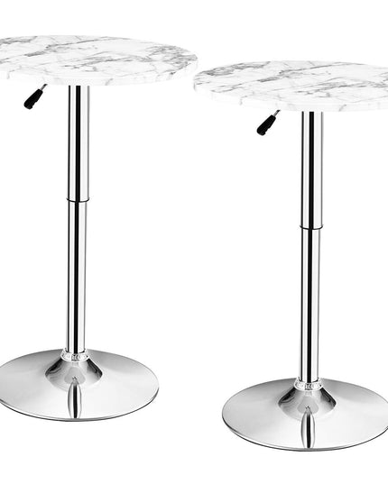 Round Pub Table Height Adjustable, 360 Swivel Cocktail Pub Table