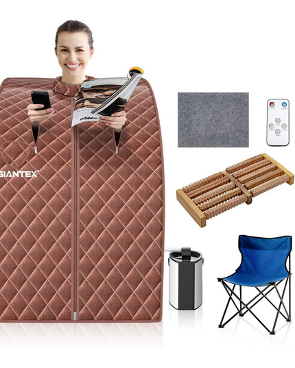 Giantex Portable Sauna 3L Personal Therapeutic Sauna Temperature & Timer Adjustable