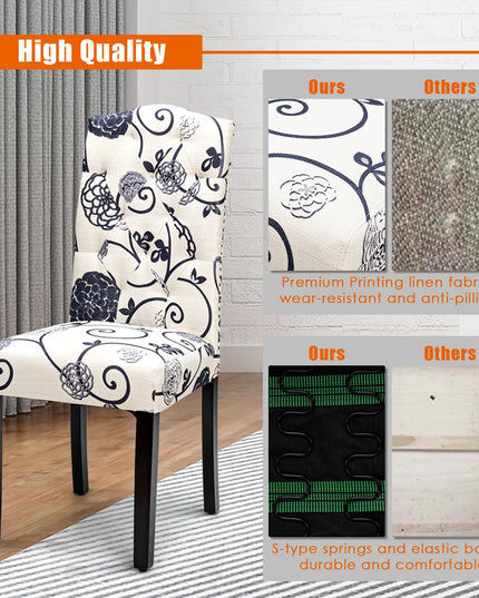 Giantex Parsons Chairs, Uphostered Kitchen Dining Chairs w/Wood Legs