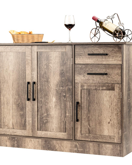 Giantex Buffet Server Sideboard Storage Cabinet Console Table Utensils Organizer