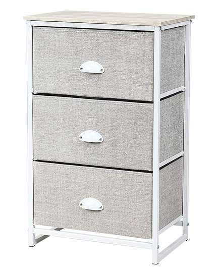 Giantex Dresser Storage Tower Nightstand W/Fabric Drawers