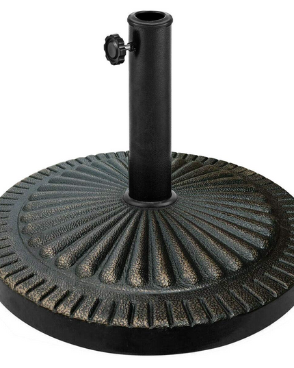 Giantex 31.5 lbs Patio Market Umbrella Base, Heavy Duty Cast Iron Resin Outdoor Stand