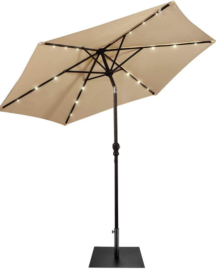 Giantex Patio Umbrella with Umbrella Base Stand 40 LBS Steel