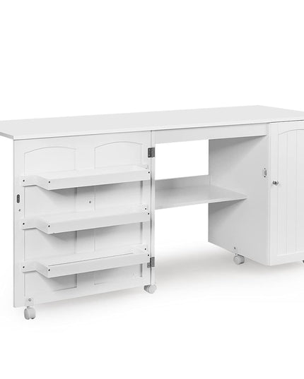 Giantex Folding Sewing Table, Large Sewing Craft Cart ( 62.5''x20''x29'')