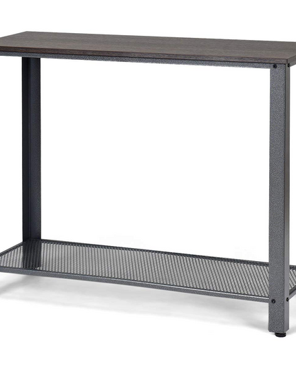 Giantex Console Sofa Table Wood W/Adjustable Feet and Storage Shelf