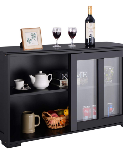 Giantex Buffet Sideboard, Wood Credenza with Sliding Doors