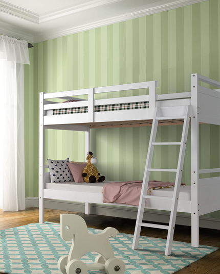 Giantex Twin Over Twin Bunk Bed, Solid Wood Twin Bunk Bed Convertible Into Two Individual Beds