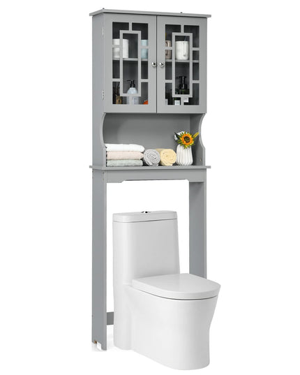 Giantex Over-The-Toilet Storage Spacesaver, Bathroom Organizer with Cabinet and Shelf