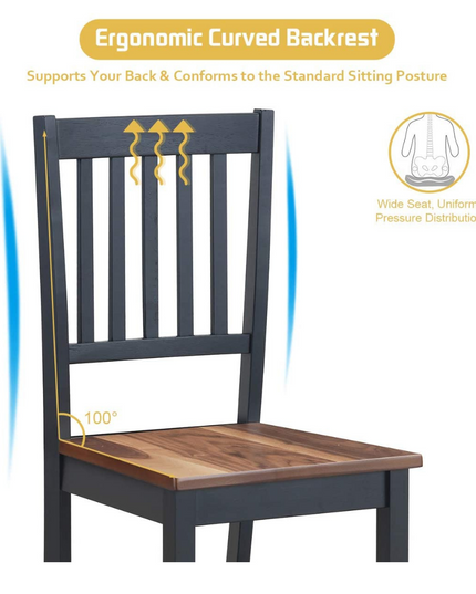 Giantex 5 Piece Dining Set with 4 Chairs,Dining Kitchen Table Set for 4 Person (Walnut & Black)