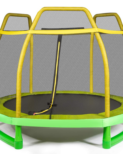 Giantex 7 Ft Kids Trampoline w/Safety Enclosure Net