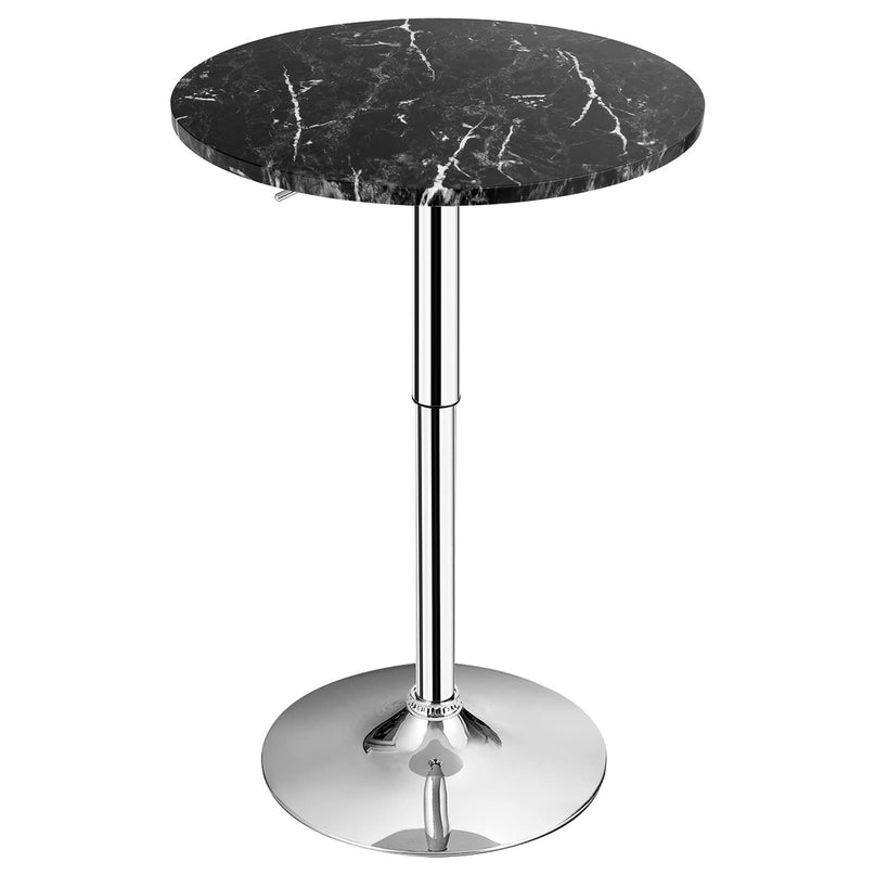 Giantex Round Pub Table Height Adjustable, 360 Degree Swivel Cocktail Pub Table, Office Bar Table