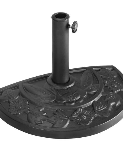 Giantex 20" Outdoor Patio Half Round Umbrella Base Stand, Black - Giantexus