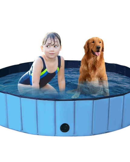 Giantex Foldable Pet Swimming Pool Dog Bath Pool with Anti-Slip Bottom