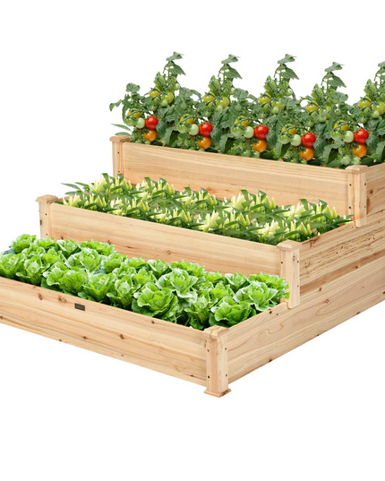 3 Tier Raised Garden Bed, 49'' x 49'' x 22"  (L x W x H)