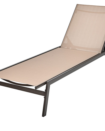 Giantex Chaise Lounge Chair Patio Chaise Lounger with 6-Postion Adjustable Backrest and Breathable Fabric
