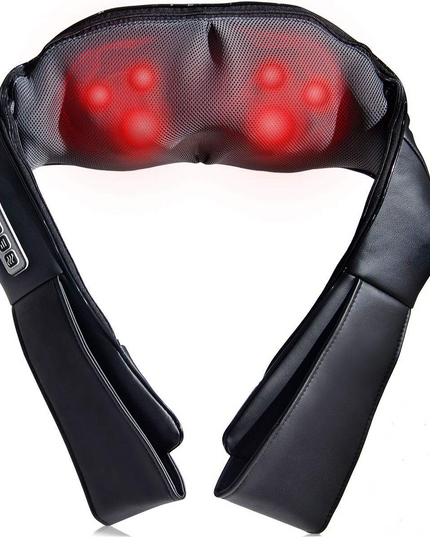 Giantex Shiatsu Neck Back Massager with Heat, Electric 3D Kneading Massage Pillow