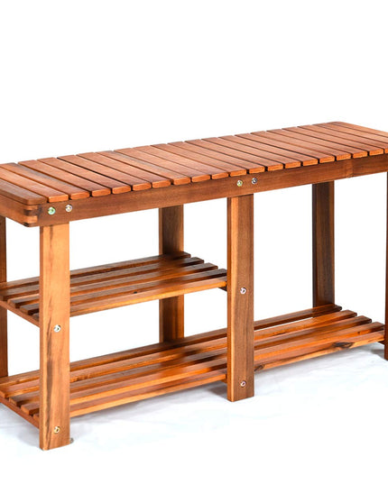 Giantex 2-Tier Shoe Bench Entryway Shoe Rack with Seat