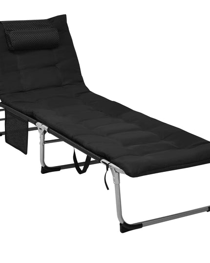 Giantex Lounge Chair Chaise Lounger, Beach Recliner with Mattress