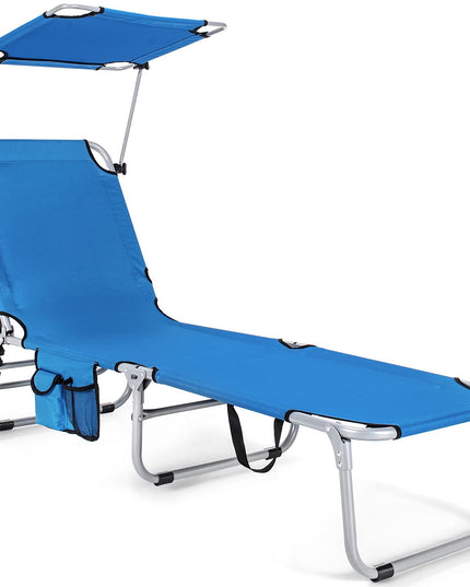 Giantex Portable Reclining Chair with 5 Adjustable Positions, Set of 2