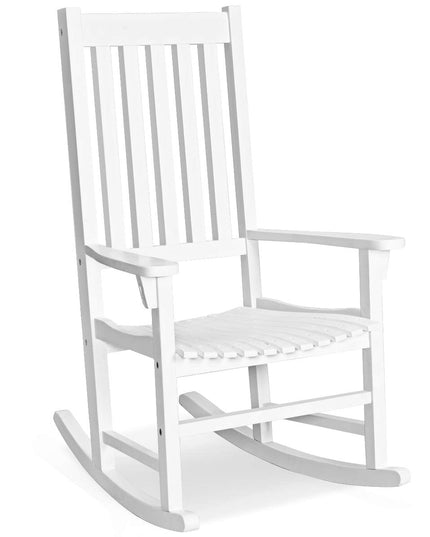 Giantex Rocking Chair Acacia Wood Frame Outdoor& Indoor