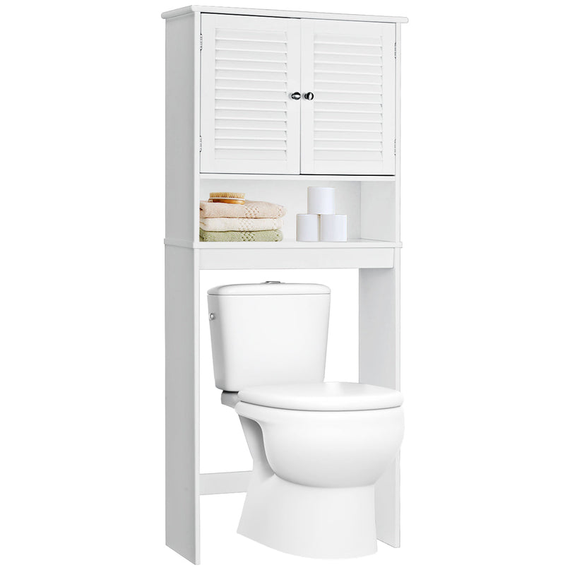 Bathroom Over-The-Toilet Space Saver Storage with Adjustable Shelf