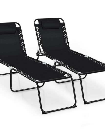 Giantex Outdoor Chaise Lounge Adjustable Sunbathing Seat