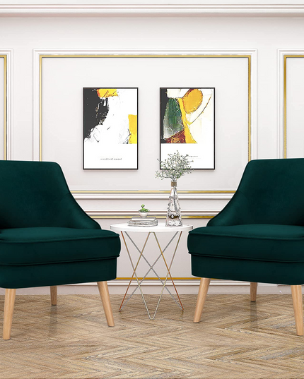 Giantex Mid Century Single Sofa Chair w/Rubber Wood Legs