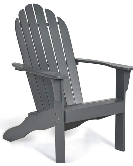 Giantex Adirondack Chair Outdoor Wooden W/Ergonomic Design Acacia Chair for Yard