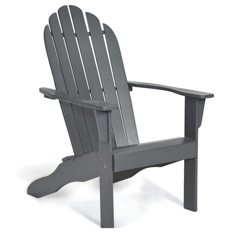 Giantex Adirondack Chair Outdoor Wooden W/Ergonomic Design Acacia Chair for Yard