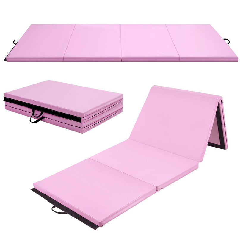 Gymnastics Mat, Anti-Tear Folding Gymnastics Exercise Mats Carrying Handles